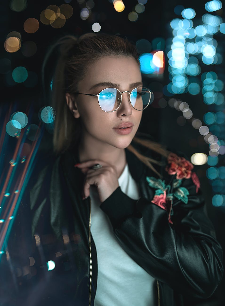 young woman eyeglasses
